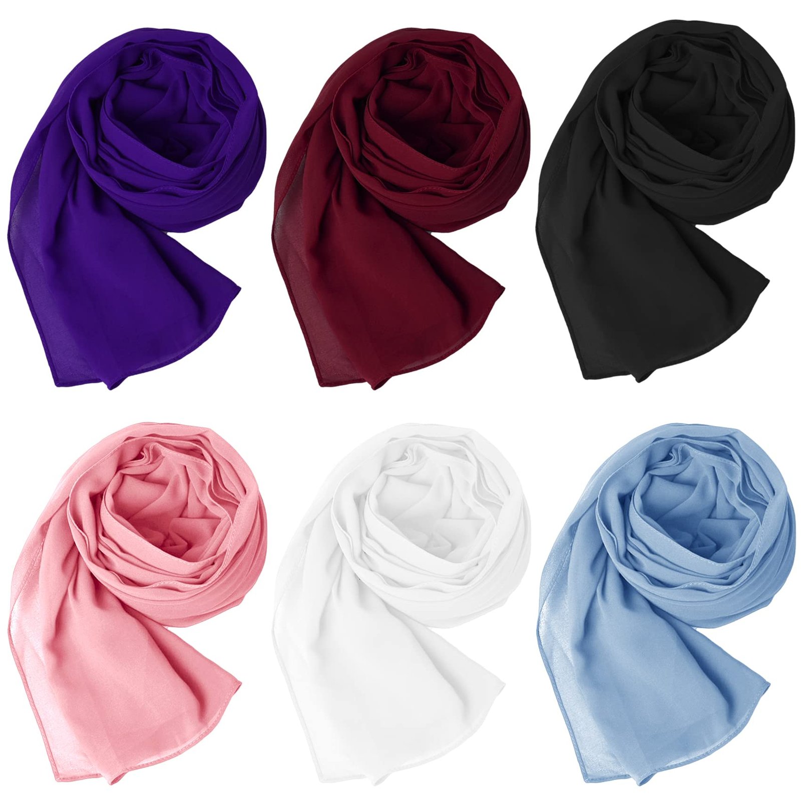 Chiffon shawl with heart shape hanging